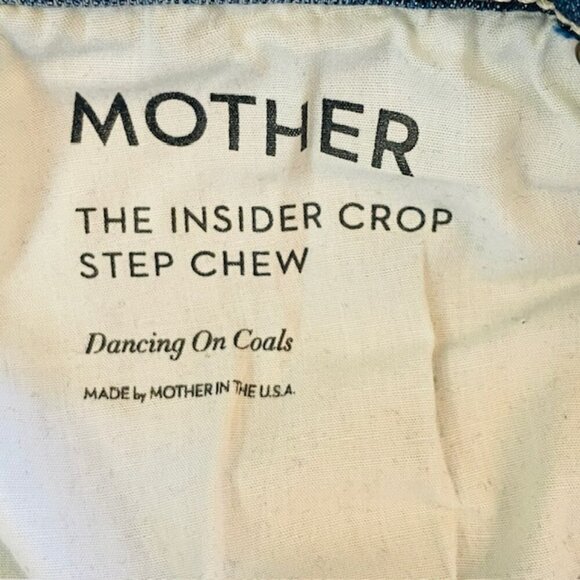 Mother Jeans The Insider Crop Step Chew Denim Jean Dancing On Coals size 26 - Picture 9 of 16